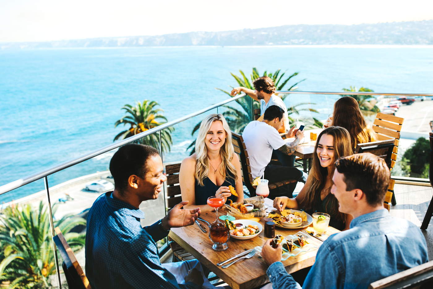 ocean views and a nice dinner with friends